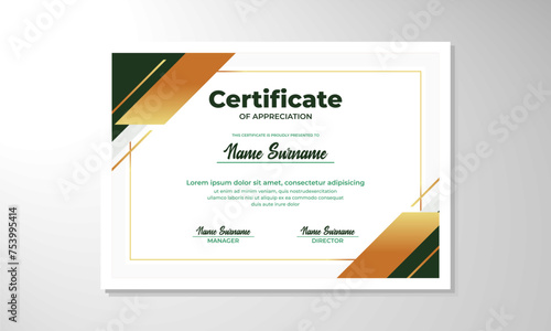 elegant gradient certificate design template
