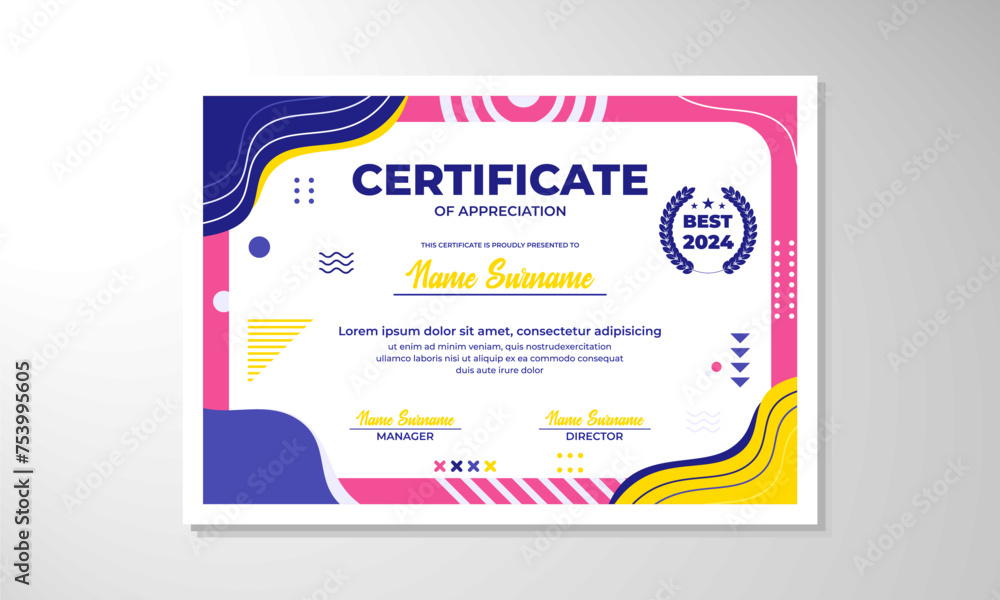 elegant gradient certificate design template elegant gradient certificate design template