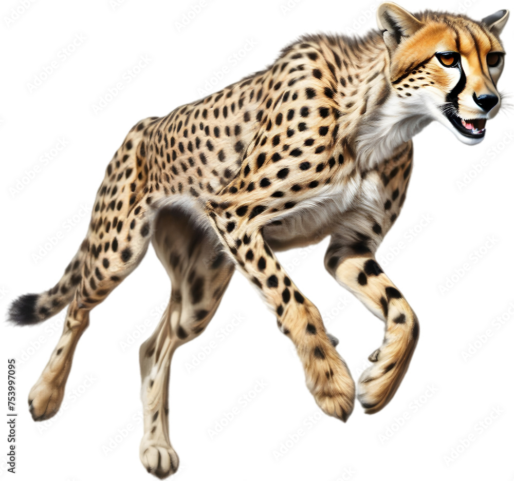 Close-up painting of a cheetah. Close-up painting of a cheetah.