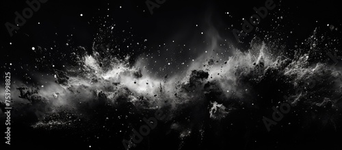 A black and white view of a vast space filled with countless stars, creating a mesmerizing and infinite expanse of cosmic beauty.