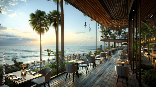 luxury hotel urban coast sea mountains cafe coffee time