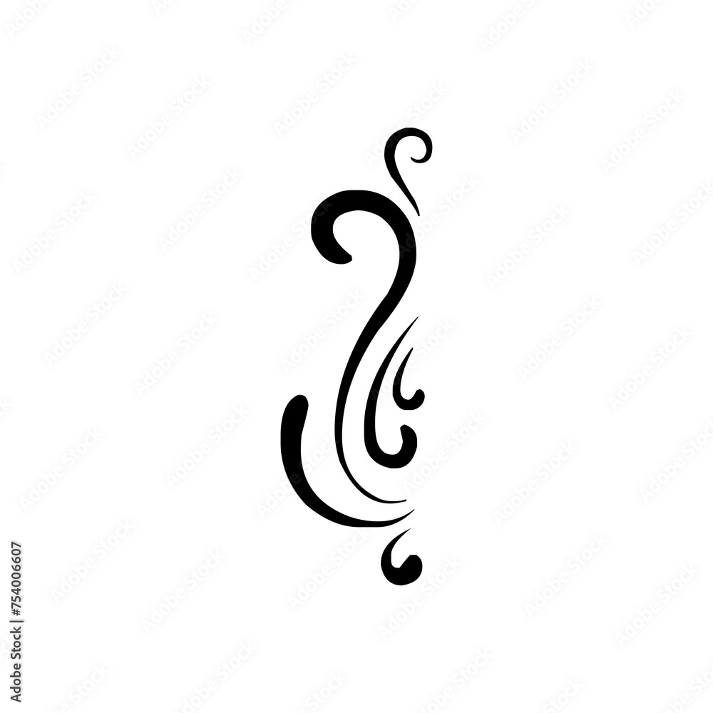 Fototapeta premium Floral decoration icon