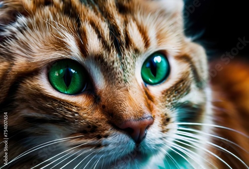 close up of a cat looking up generative AI