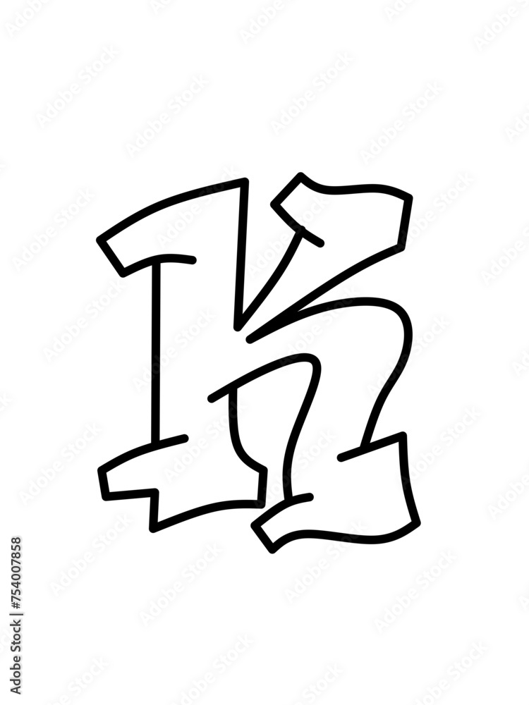 Printable Graffiti Bubble Letters Alphabet Stock Vector | Adobe Stock