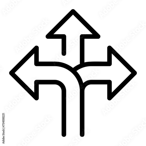 decision making line icon
