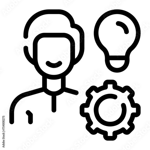 strategic consulting line icon