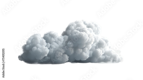 Isolated cumulus nimbus clouds with transparent background.