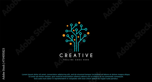 digital futuristic hexagon chain link for World Wide Global Network Connection Technology internet web logo design