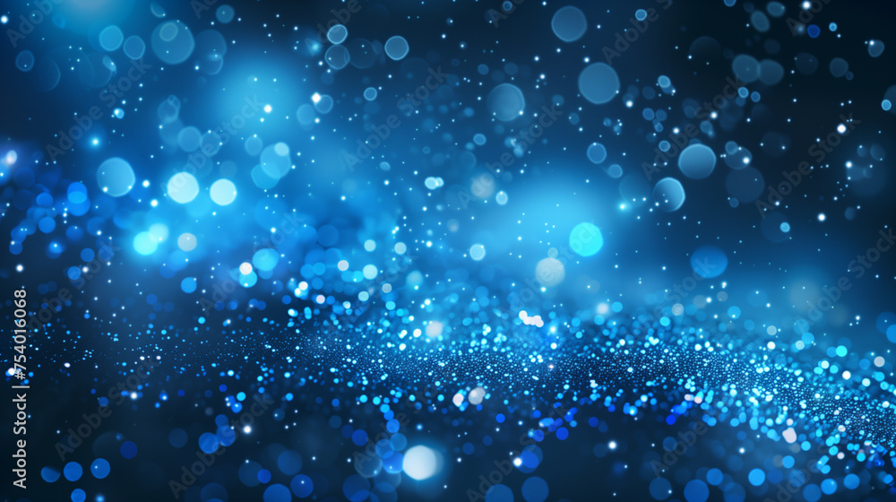 Obraz premium Blue sparkle glitter abstract background 