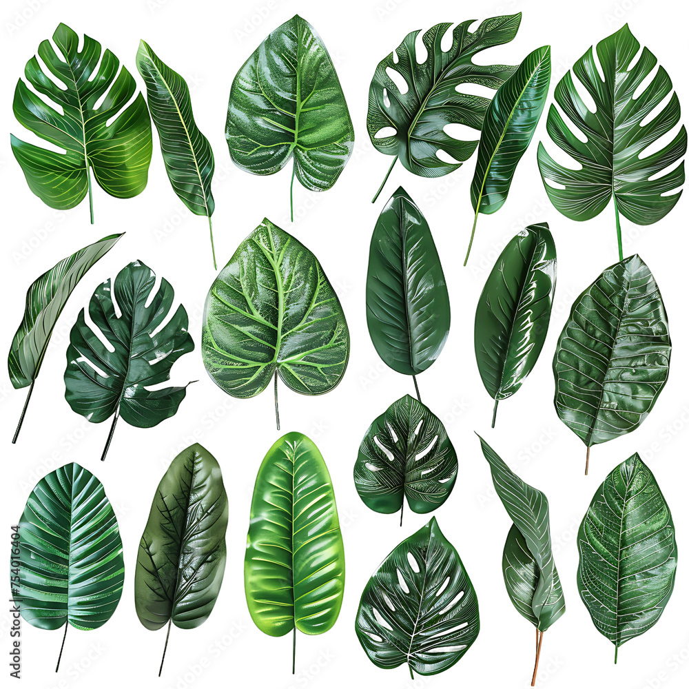Tropical Flora Isolated with Transparency Tropical Flora Isolated with Transparency
