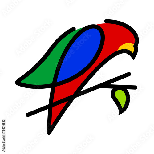 Parrot Vector Logo Design Template