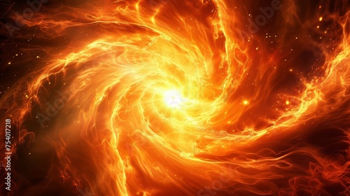 Fiery vortex with swirling magma, mesmerizing whirlpool of molten lava, electrifying energy