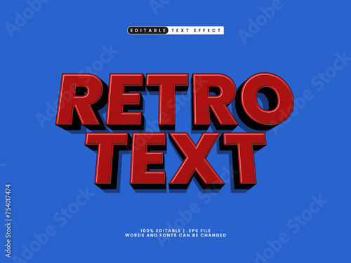 retro text editable text effect