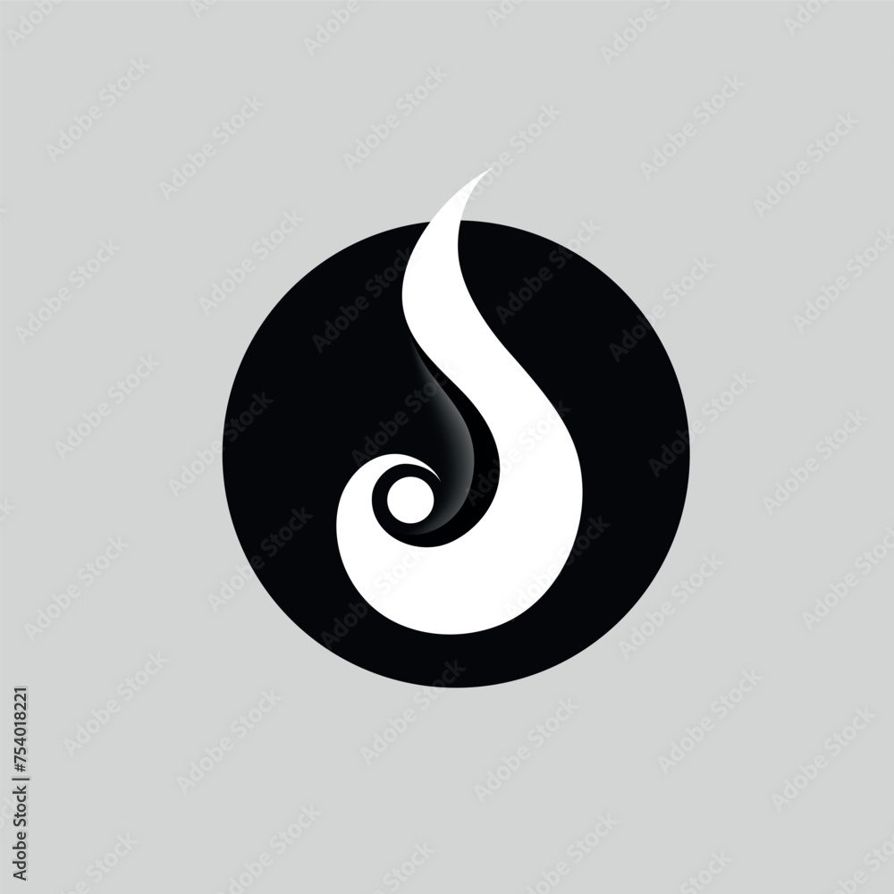 Abstract black and white company logo on a dark background. Corporate logo design Abstract black and white company logo on a dark background. Corporate logo design