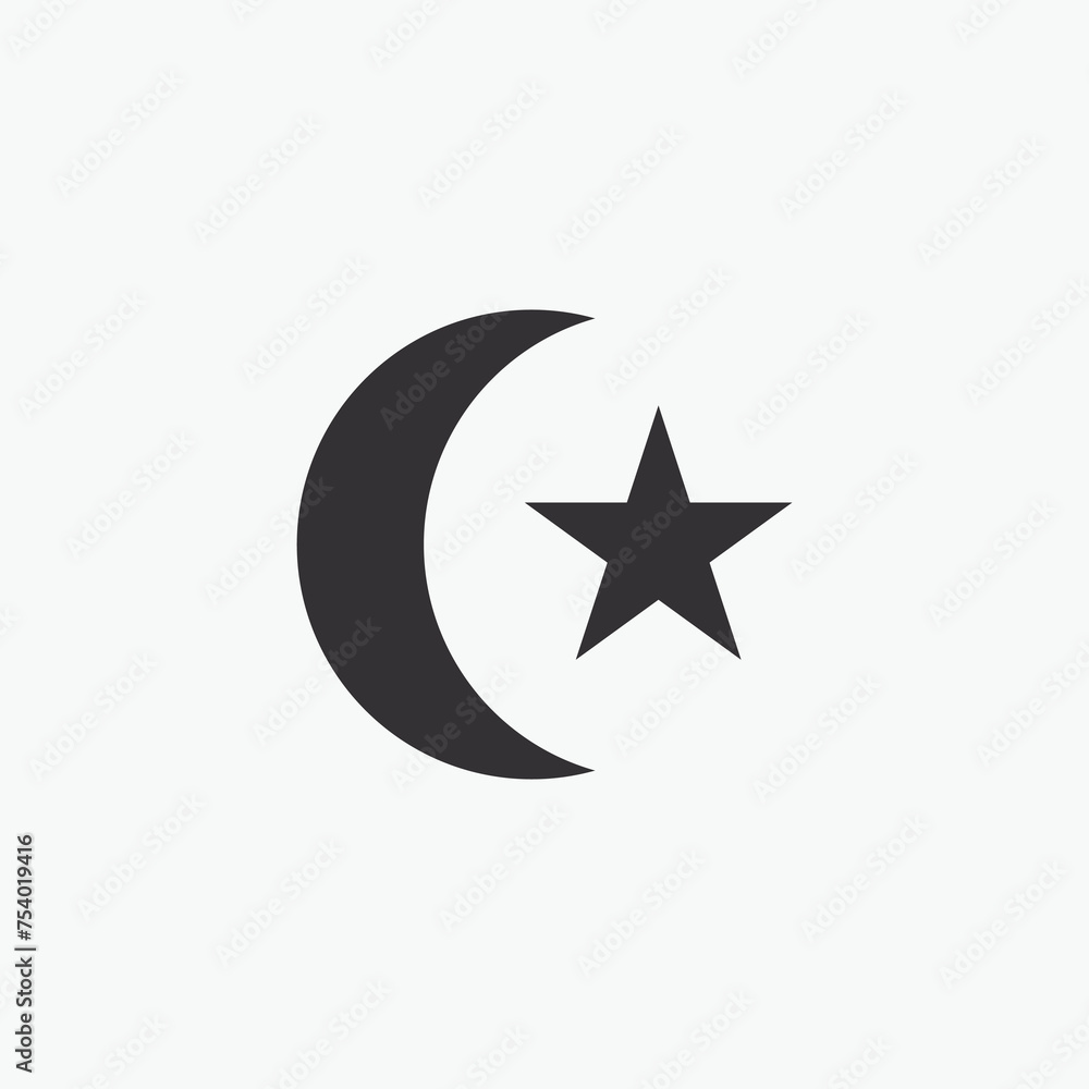 Astronomical logo design. The Moon is the Earth's satellite Astronomical logo design. The Moon is the Earth's satellite