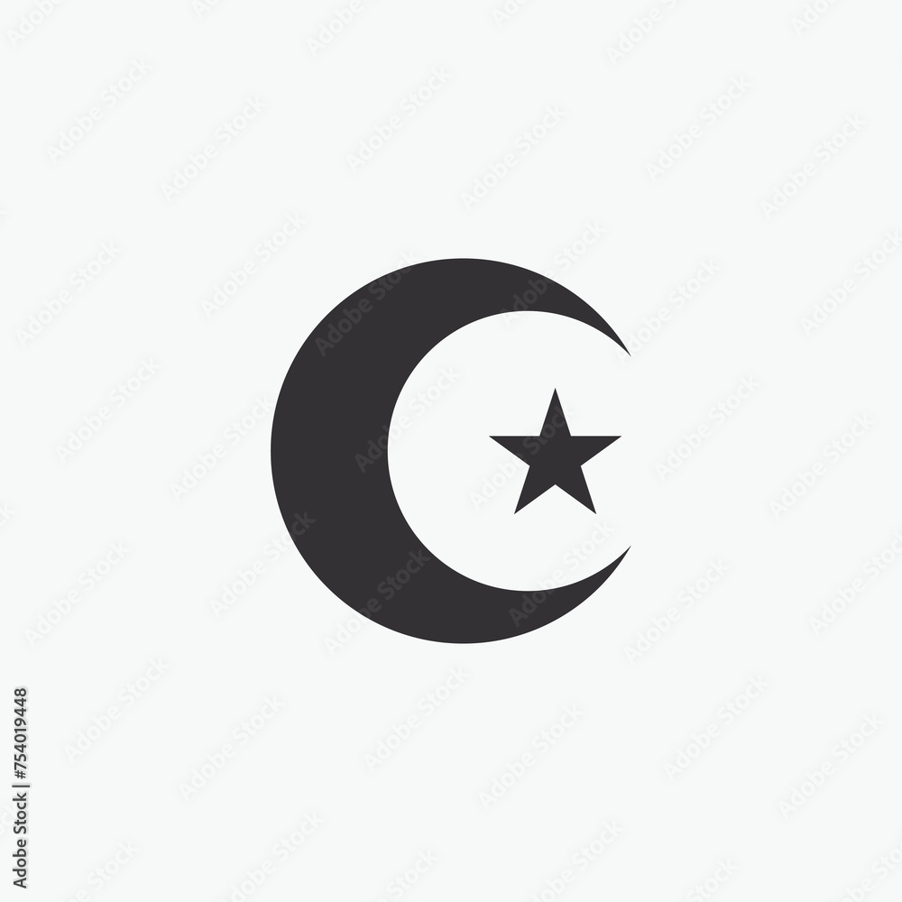 Astronomical logo design. The Moon is the Earth's satellite Astronomical logo design. The Moon is the Earth's satellite