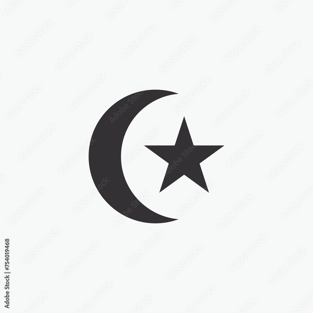 Astronomical logo design. The Moon is the Earth's satellite Astronomical logo design. The Moon is the Earth's satellite