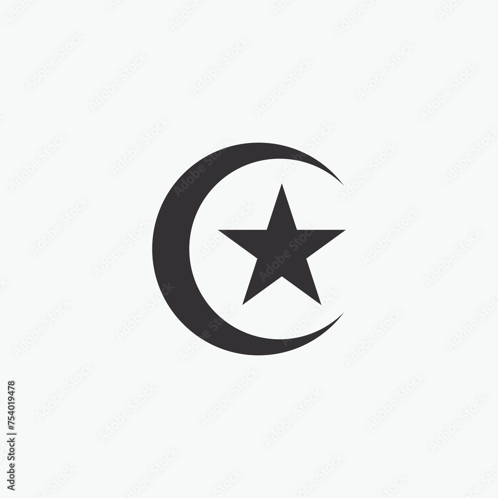 Astronomical logo design. The Moon is the Earth's satellite Astronomical logo design. The Moon is the Earth's satellite