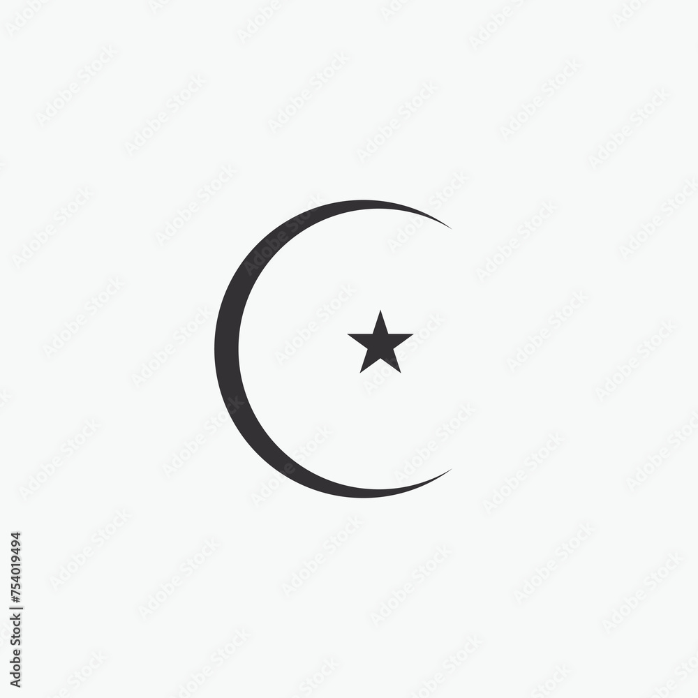 Astronomical logo design. The Moon is the Earth's satellite Astronomical logo design. The Moon is the Earth's satellite