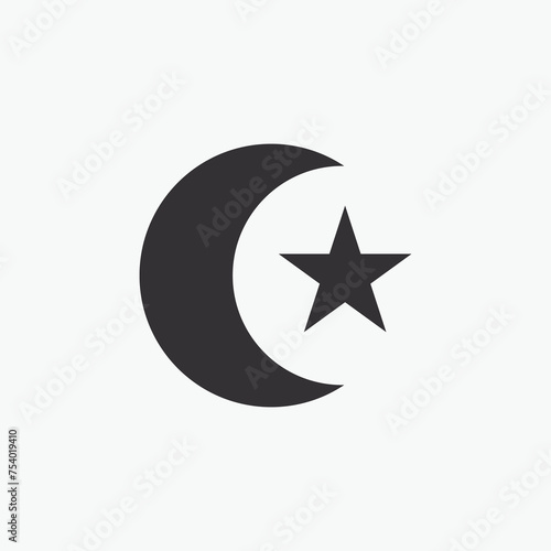 Astronomical logo design. The Moon is the Earth's satellite