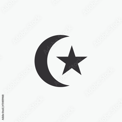Free Download Astronomical logo design. The Moon is the Earth's satellite - GFXLoad