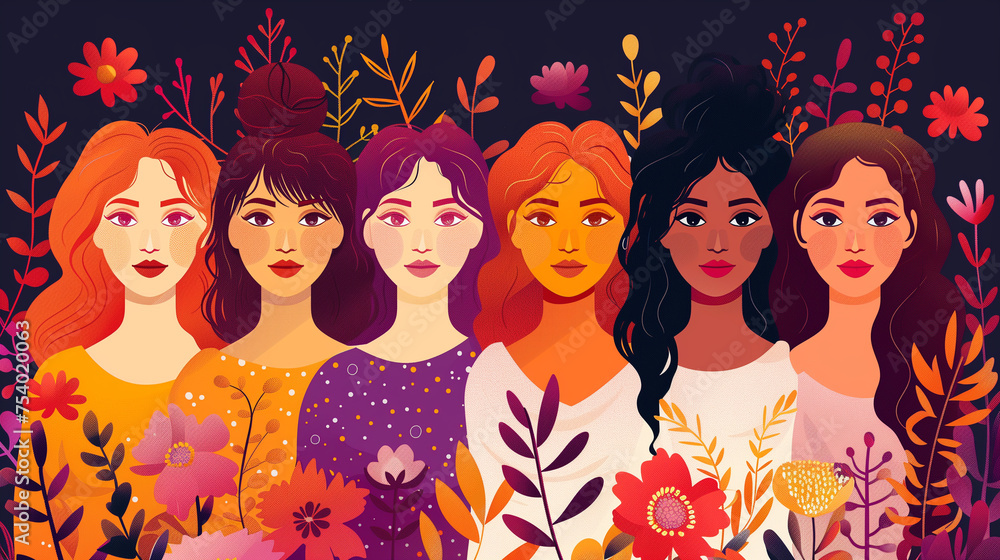 Women's day illustration background for poster