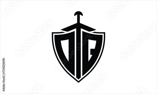 OQ initial letter shield icon gaming logo design vector template. batman logo, sports logo, monogram, polygon, war game, symbol, playing logo, abstract, fighting, typography, icon, minimal, knife logo