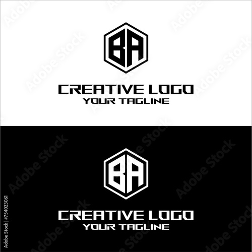 creative letter logo ba desain vektor