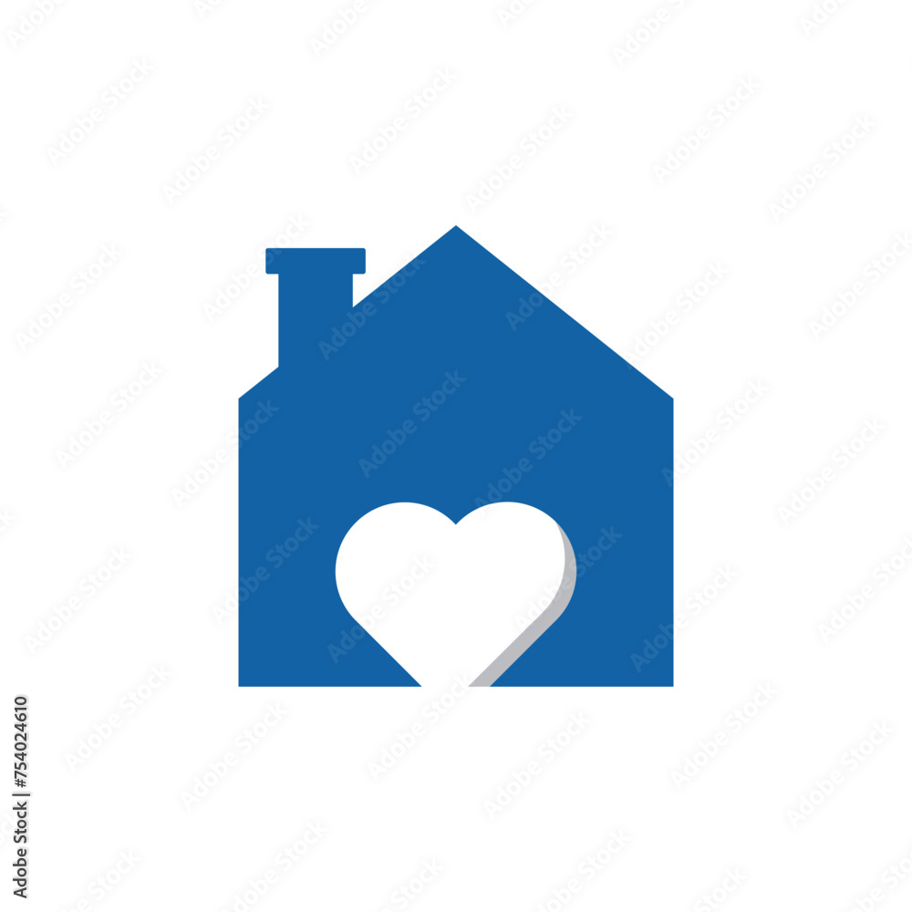 love house logo vector design illustration.