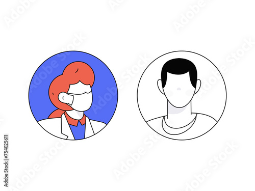 Flat vector illustration of business people operating work scene 