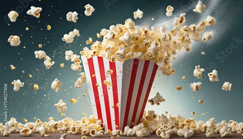 popcorn and movie tickets photo