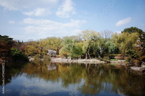 Changgyeonggung Palace in Spring, Spring in Seoul, traditional places in Seoul © woosik