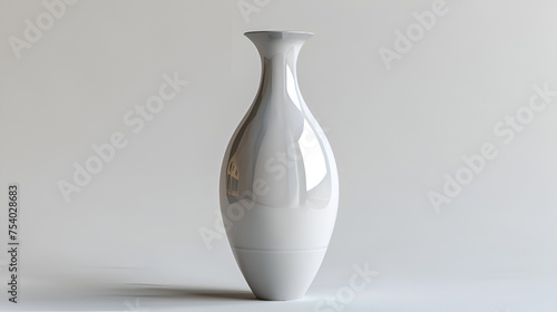 a tall floor vase isolated on a white background, generative ai © Chaman