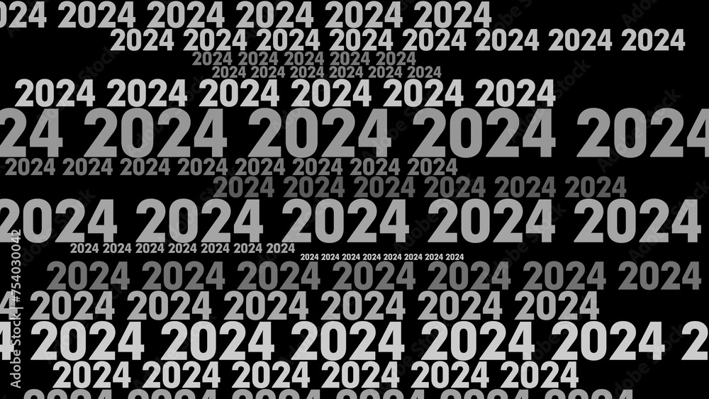 2024 text on black background symbolizes modern vision for annual change and success 2024 text on black background symbolizes modern vision for annual change and success