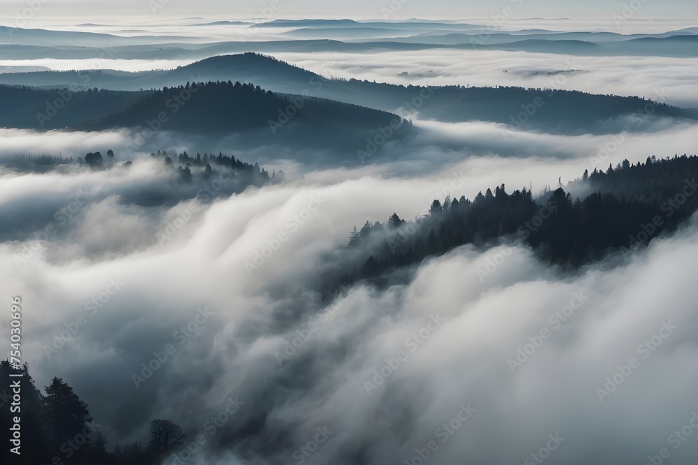 Panoramic View Abstract Fog White Cloudiness, Background Image For Website, Background Images , Desktop Wallpaper Hd Images Generative AI