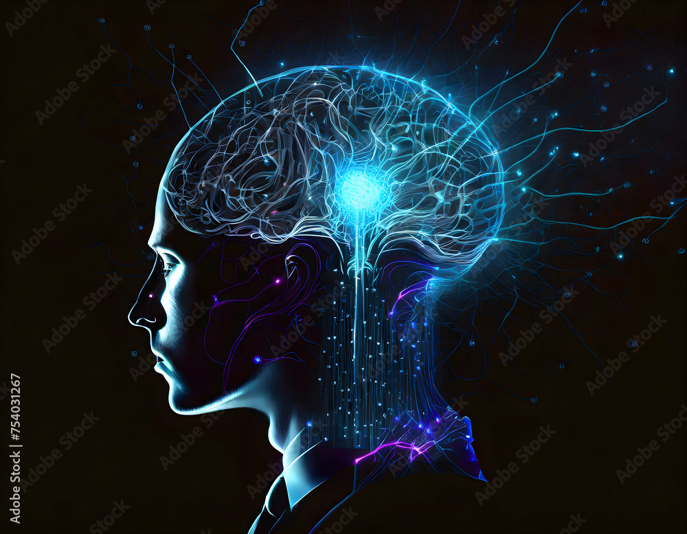 Obraz premium Analytical Thinking concept on digital art concept.