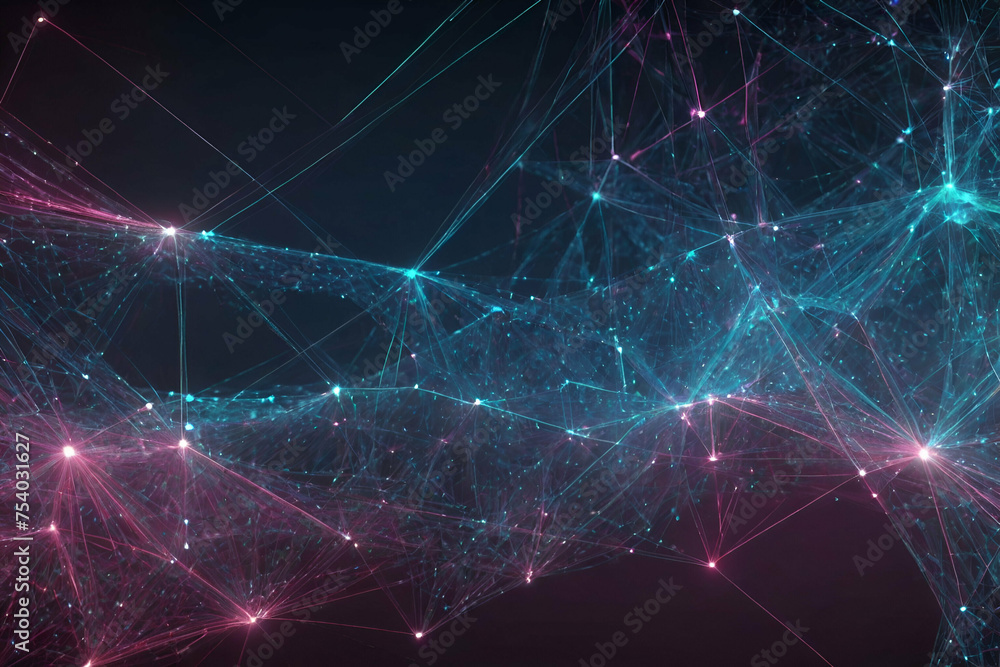 Digital plexus of glowing lines and dots. Abstract background Digital plexus of glowing lines and dots. Abstract background
