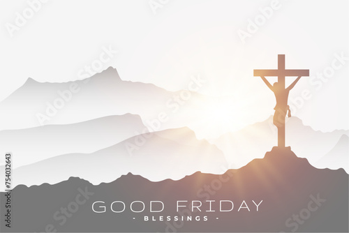beautiful good friday cultural background for spiritual belief and faith