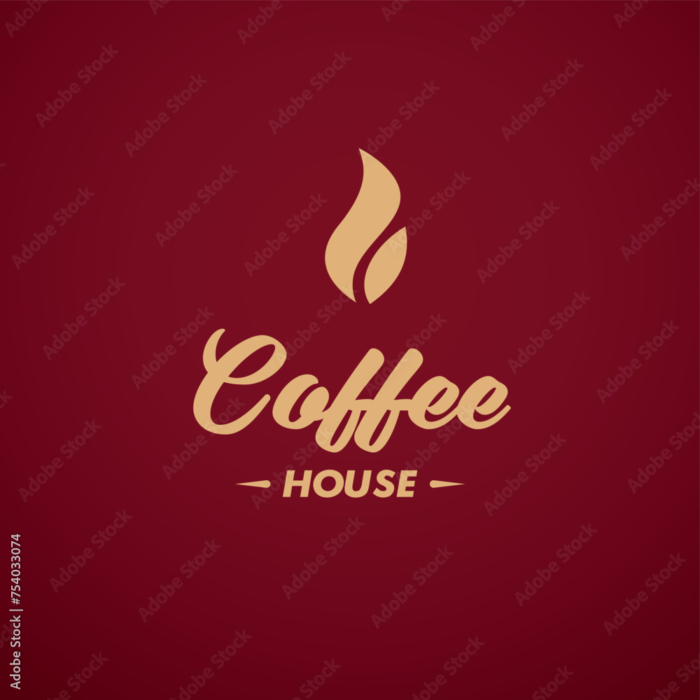Obraz premium Coffee break logo design, vector illustration