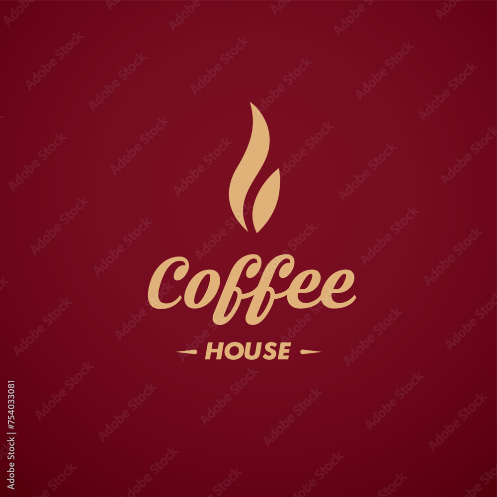 Obraz premium Coffee break logo design, vector illustration
