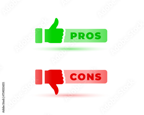 pros and cons icon in modern style
