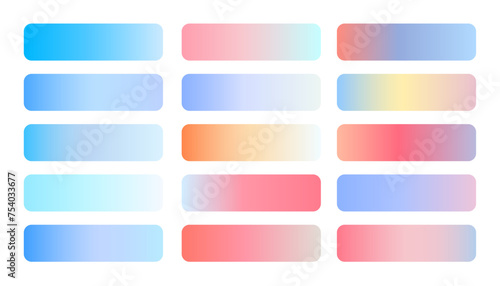 modern multicolor gradient shades set for web or app backdrop