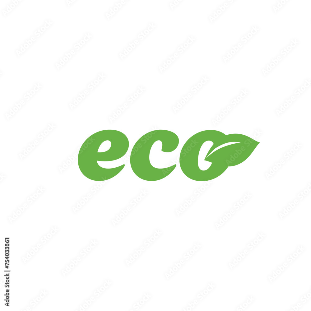 Eco logo vector green leaf template design Eco logo vector green leaf template design