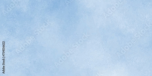 Blue sky with tiny clouds and weather and beautiful nature in the morning, watercolor abstract texture with white clouds and blue sky, Light blue watercolor paper texture background with splashes.	 photo