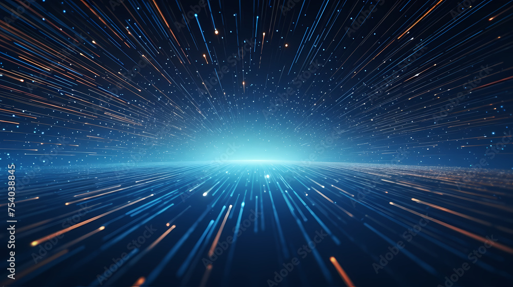 Naklejka premium Technology particles abstract background