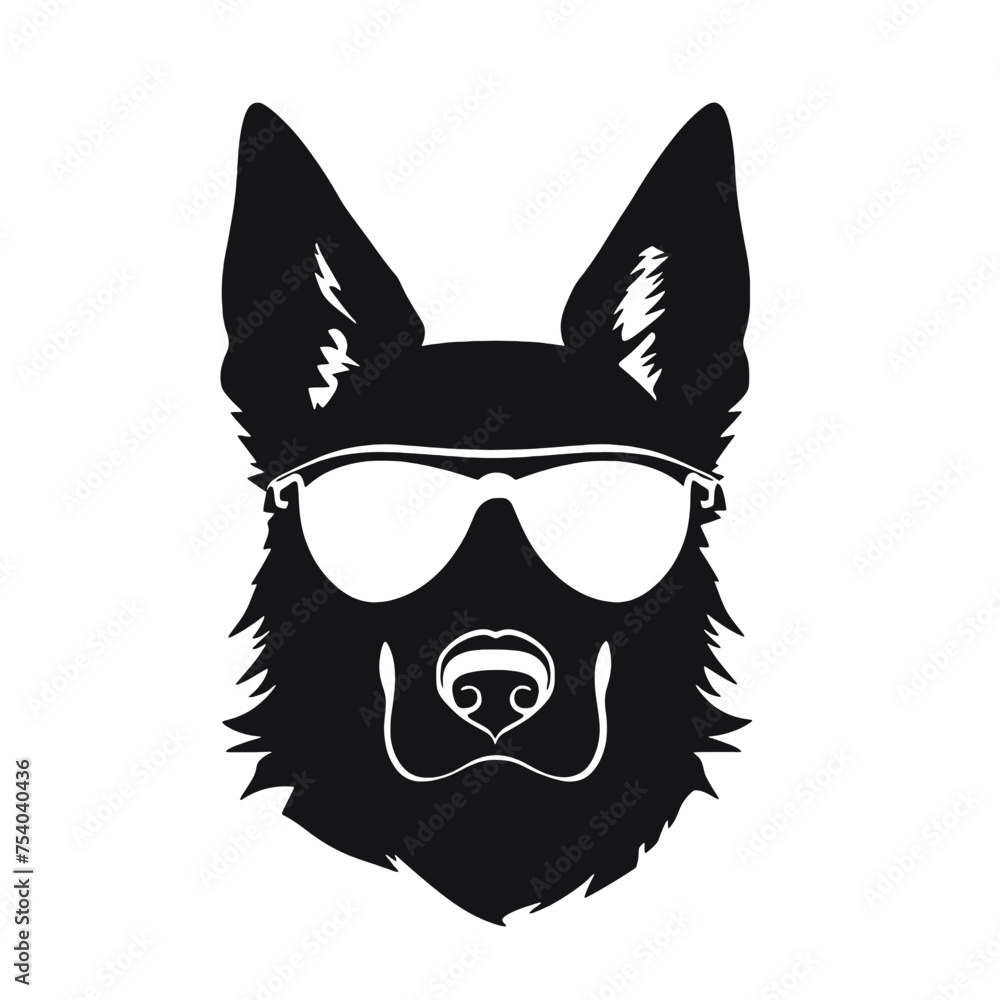 German Shepherd Dog Silhouette Vector Graphics German Shepherd Dog Silhouette Vector Graphics