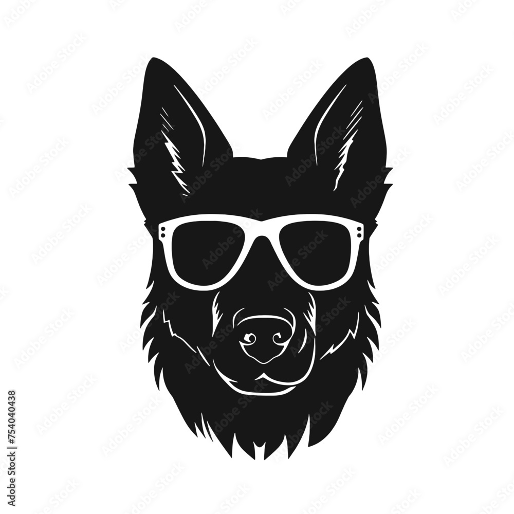 German Shepherd Dog Silhouette Vector Graphics German Shepherd Dog Silhouette Vector Graphics