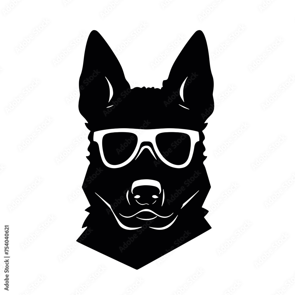 German Shepherd Dog Silhouette Vector Graphics German Shepherd Dog Silhouette Vector Graphics