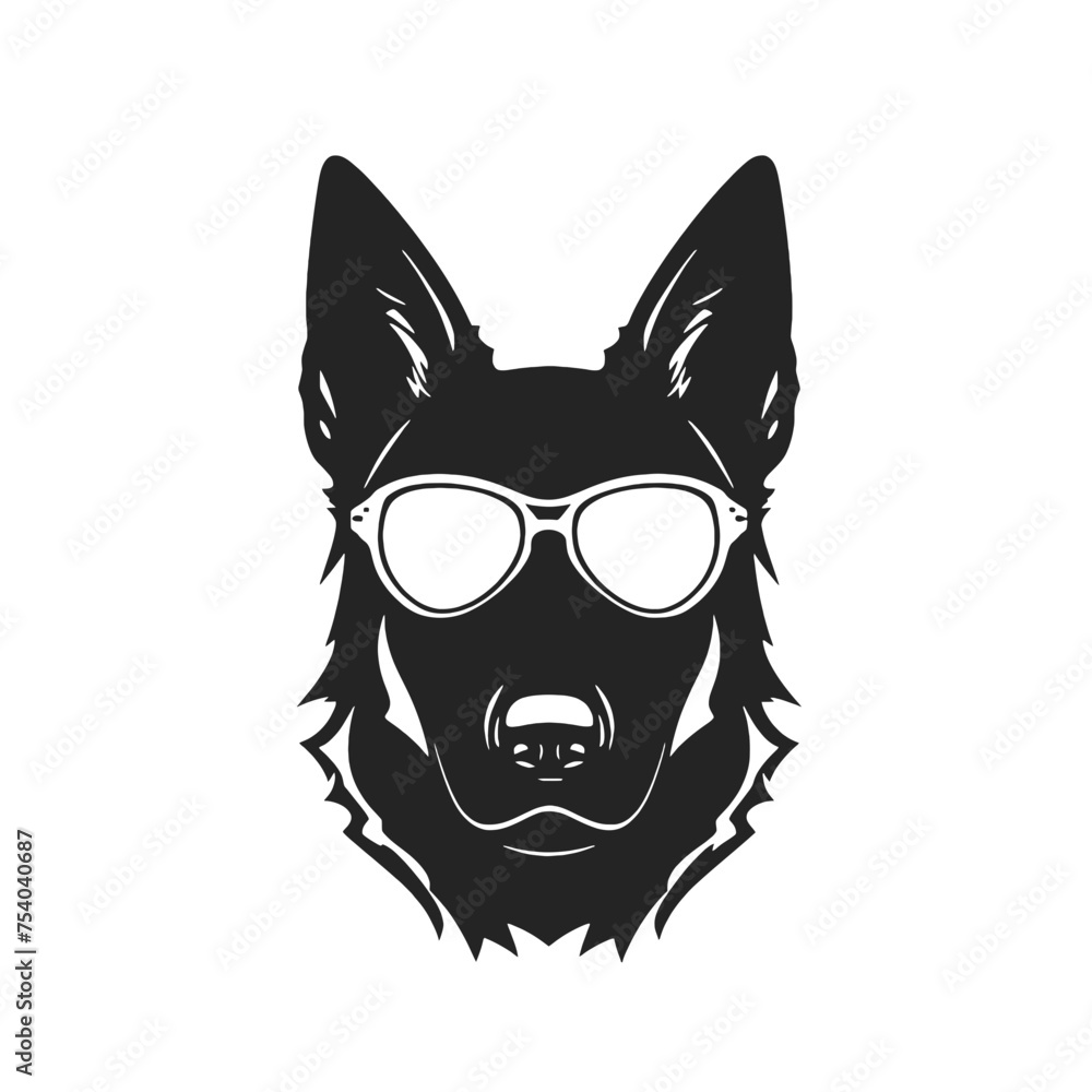German Shepherd Dog Silhouette Vector Graphics German Shepherd Dog Silhouette Vector Graphics