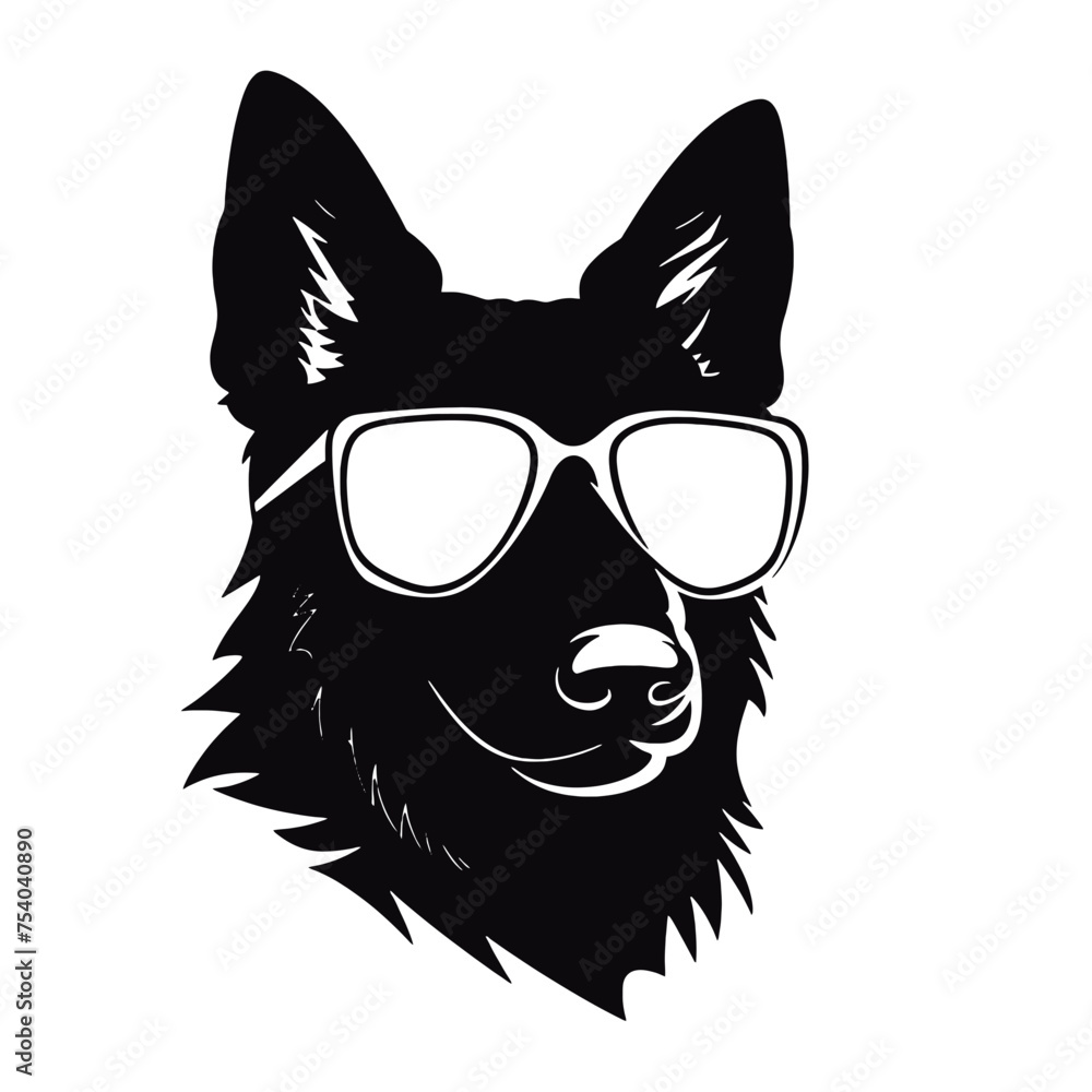 Vector illustration of German Shepherd dog isolated on white background. Vector illustration of German Shepherd dog isolated on white background.